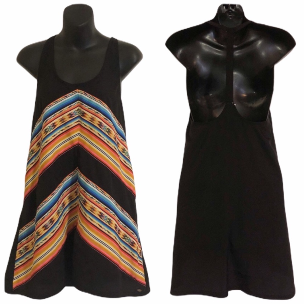 Rip Curl - Black Dress w/ Colorful Chevron Design